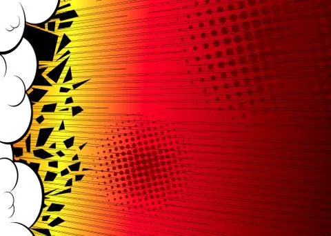 Cartoon design colored background. Comic book illustration. Vector comics bac Stock Illustration