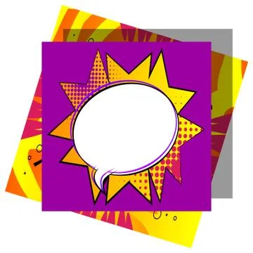 Cartoon design colored background. Comic book illustrations on top of each ot Stock Illustration
