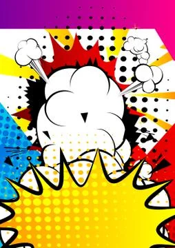 Cartoon design colored background. Comic book illustration. Vector comics bac Stock Illustration