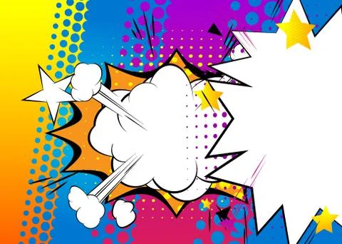 Cartoon design colored background. Comic book illustration. Vector comics bac Stockillustratie