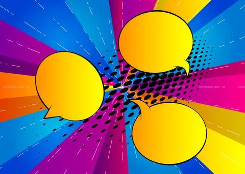 Cartoon design colored background. Comic book illustration with speech bubble イラスト素材