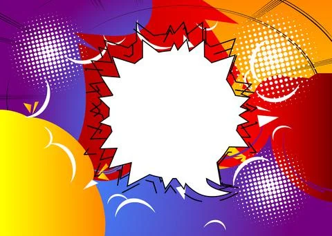 Cartoon design colored background. Comic book illustration with speech bubble イラスト素材