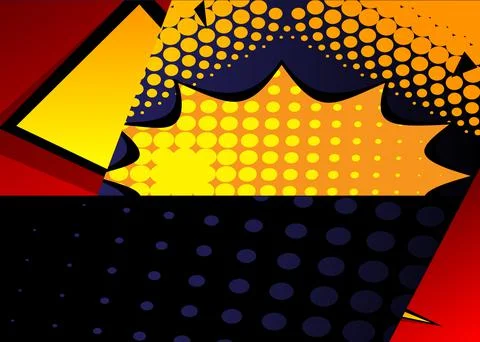 Cartoon design colored background. Comic book illustration with speech bubble イラスト素材