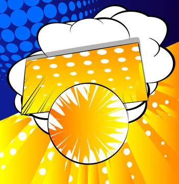 Cartoon design colored background. Comic book illustration with speech bubble Stock Illustration