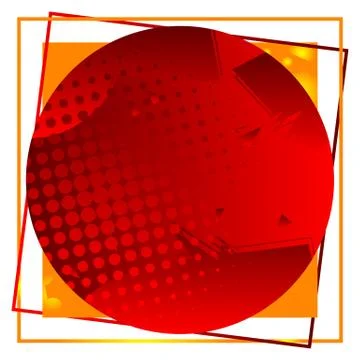 Cartoon design colored background with frame. Comic book illustration. Vector 库存插图