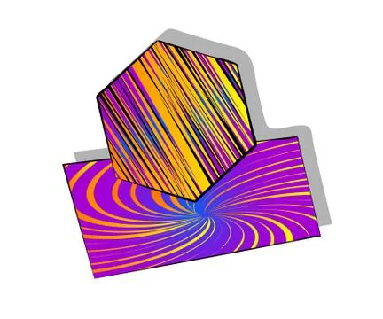 Cartoon design colored comic book label, sign. Marketing, advertising backgro Illustrazione stock