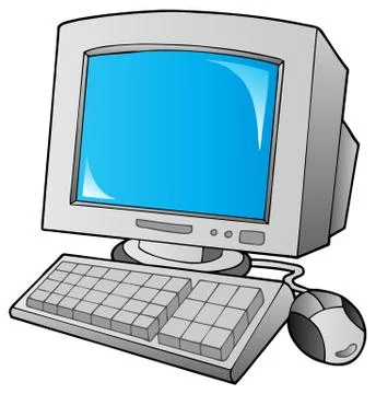 Cartoon desktop computer Stock Illustration