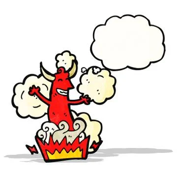 Cartoon devil appearing Stockillustratie