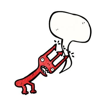 Cartoon devil fork Stock Illustration