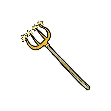 Cartoon devil fork Stock Illustration
