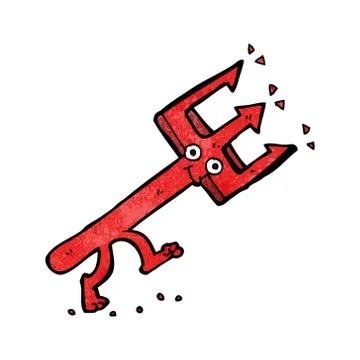 Cartoon devil fork イラスト素材