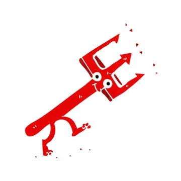 Cartoon devil fork Stock Illustration