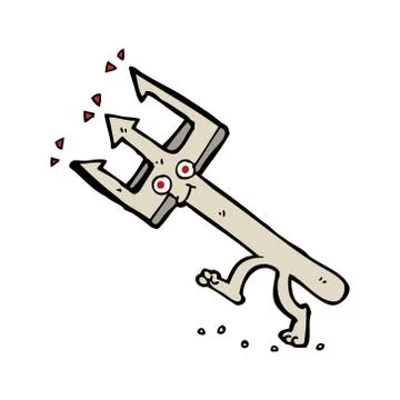 Cartoon devil fork Stock Illustration