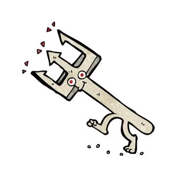 Cartoon devil fork Stock Illustration