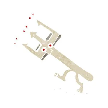 Cartoon devil fork Stock Illustration