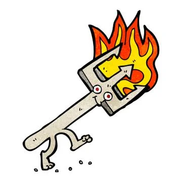 Cartoon devil fork Stock Illustration