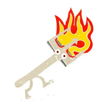 Cartoon devil fork イラスト素材