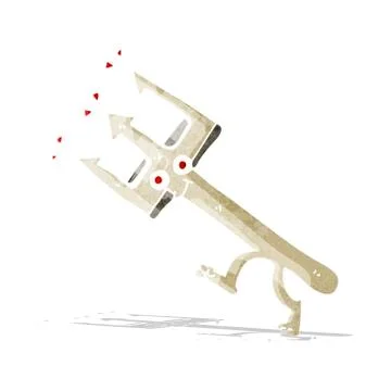 Cartoon devil fork Stock Illustration