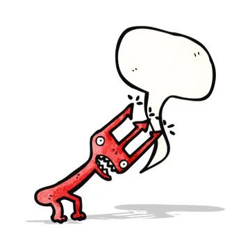Cartoon devil fork Stock Illustration