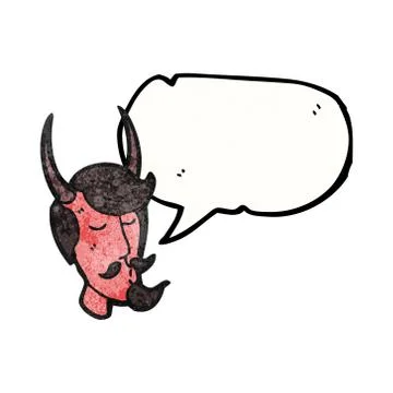 Cartoon devil head Stock Illustration