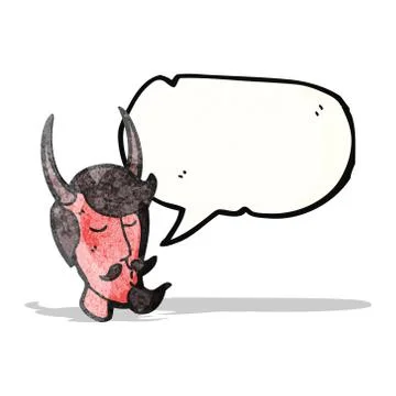 Cartoon devil head Illustrazione stock