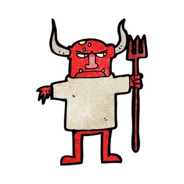 Cartoon devil man Stock Illustration