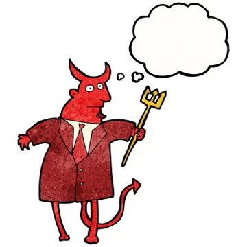 Cartoon devil in suit Stock Illustration
