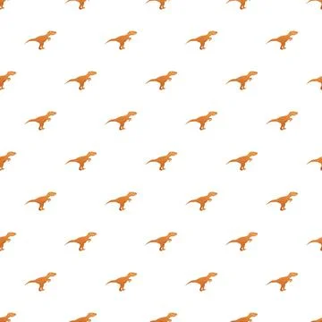 Cartoon dinosaur pattern repeating on white background イラスト素材