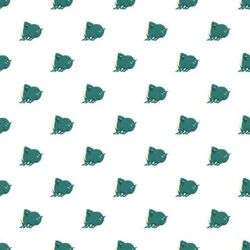 Cartoon dinosaur pattern on white background for kids イラスト素材