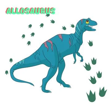 Cartoon dinosaur vector illustration Stock Illustration