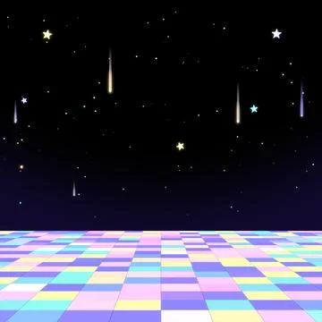 Cartoon disco floor Stock Illustration