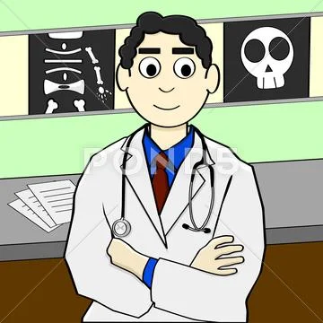 Cartoon doctor Stock Illustration