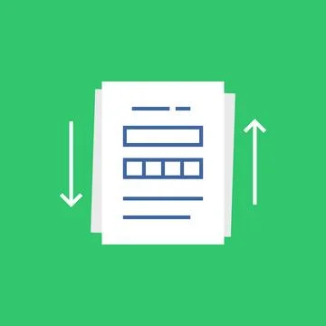 Cartoon document like easy update Illustrazione stock
