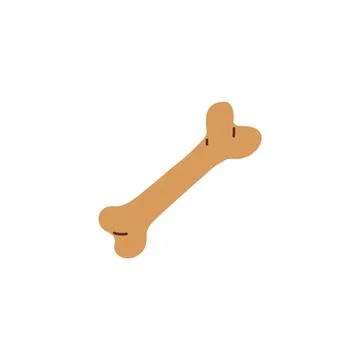 Cartoon dog bone vector illustration Stock Illustration