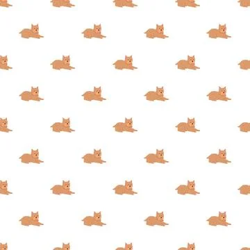 Cartoon dog pattern on white background イラスト素材