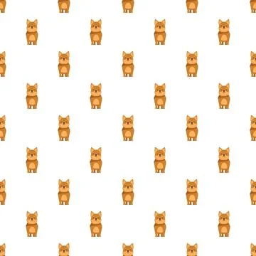 Cartoon dog seamless pattern repeating cute pet motif Stock Illustration