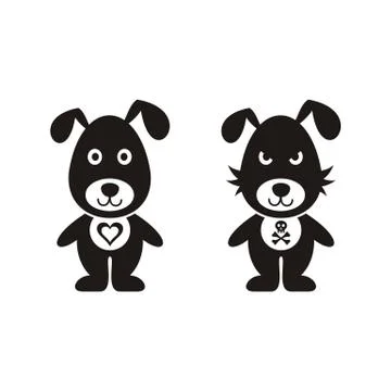 Cartoon dogs Stock Illustration
