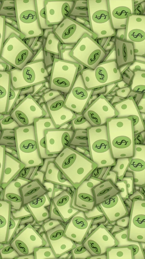 Cartoon Dollar Banknotes Animation, Background, Loop Stock-Footage 342684031