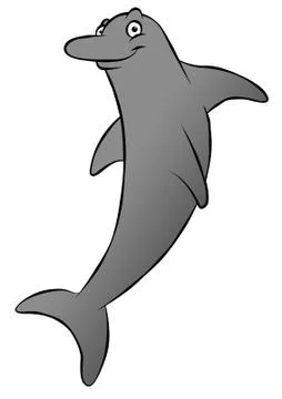 Cartoon dolphin Stock Illustration
