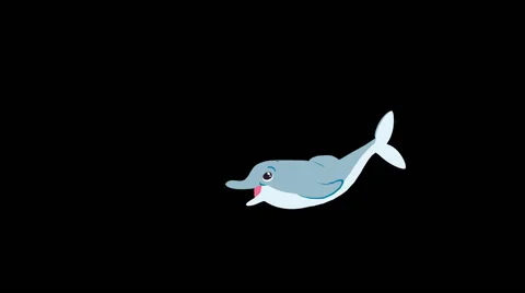 Cartoon dolphin loop Stock Footage 40753466