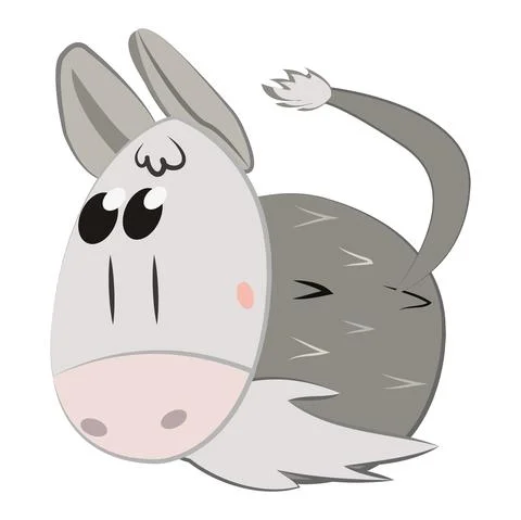 Cartoon of a donkey Stock Illustration