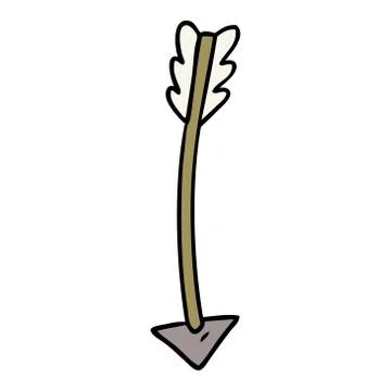 Cartoon doodle of an arrow Stock Illustration