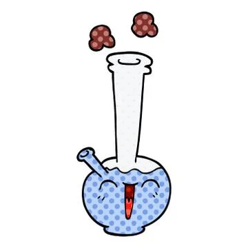 Cartoon doodle bong 库存插图