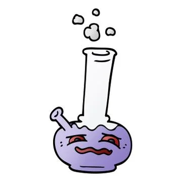 Cartoon doodle bong 库存插图