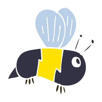 Cartoon doodle bumble bee Stock Illustration