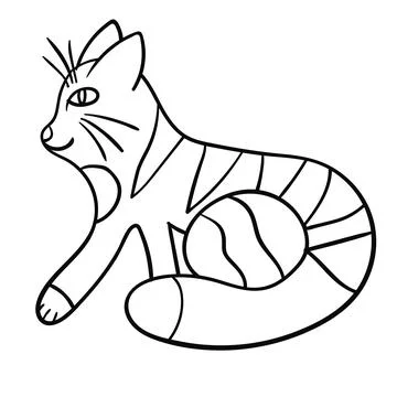 Cartoon doodle cat Stock Illustration