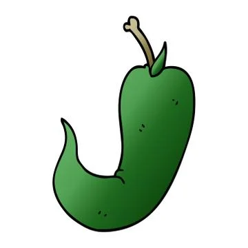 Cartoon doodle chilli pepper Stock Illustration