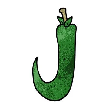 Cartoon doodle chilli pepper Stock Illustration