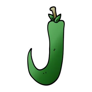 Cartoon doodle chilli pepper Stock Illustration