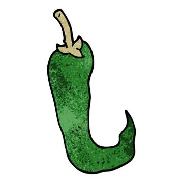 Cartoon doodle chilli pepper Stock Illustration